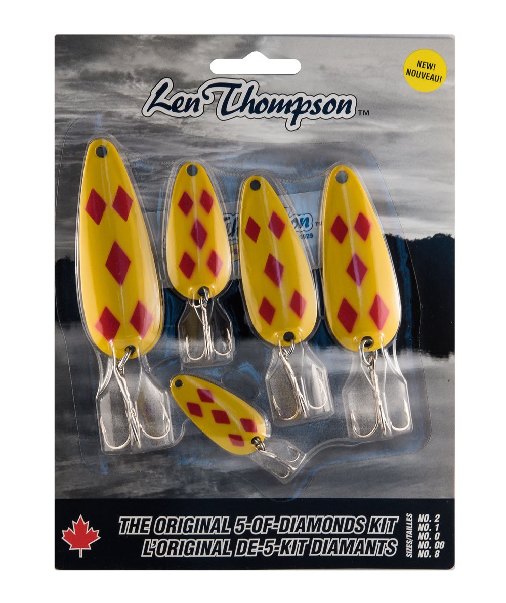 K5 YR - 5pc Yellow & Red Five of Diamonds TM Kit – Len Thompson Lures USD